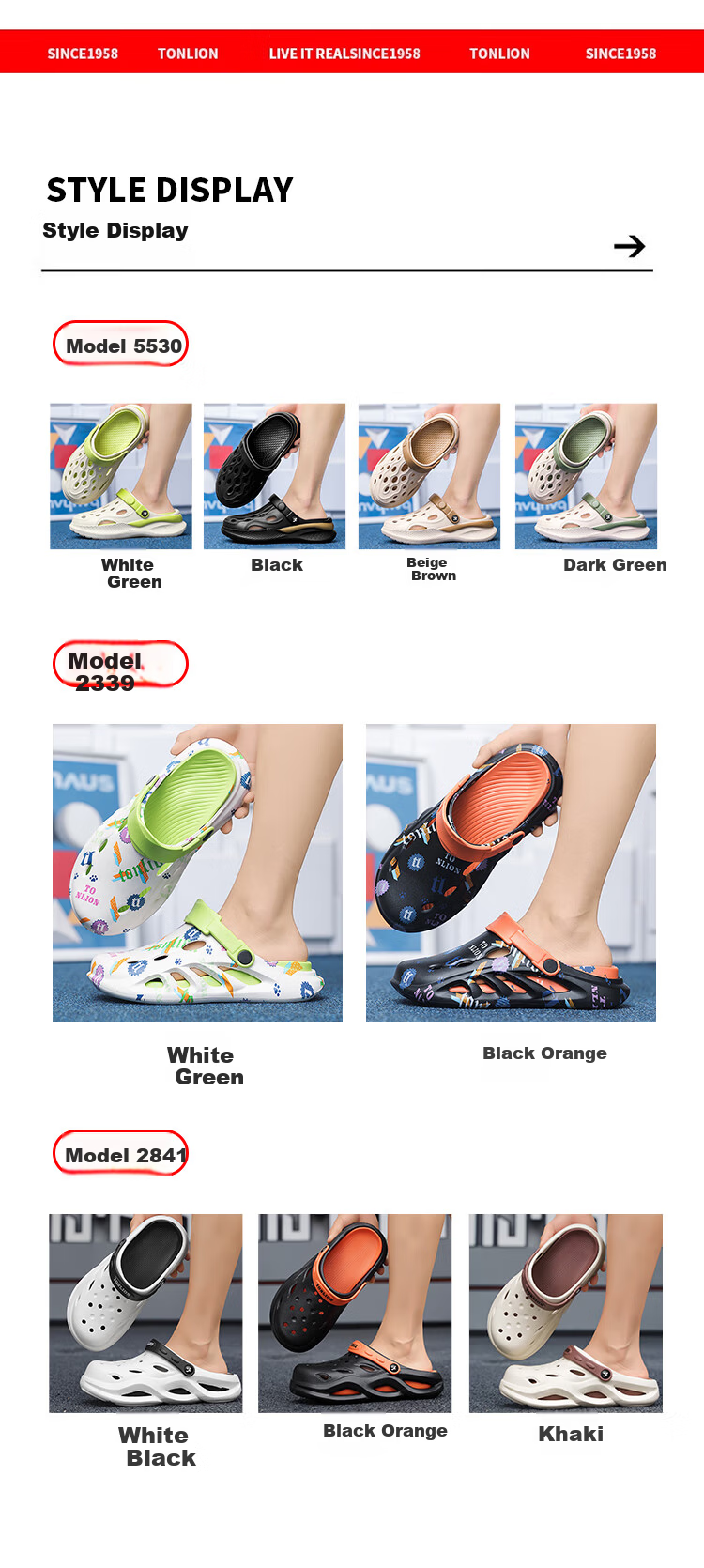 TonLion Sandals for Men And Women, Summer Couple Style, Hole Shoes, Men's Outdoor Breathable Beach Slippers, Dark Green, 38/39 17