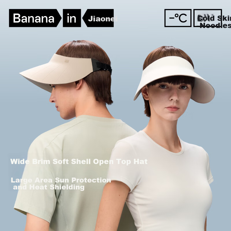 Bananain Liangpi 532UV Unisex Sun Protection Soft Shell Open-Top Hat with Large Brim Foldable Outdoor Sports Cap