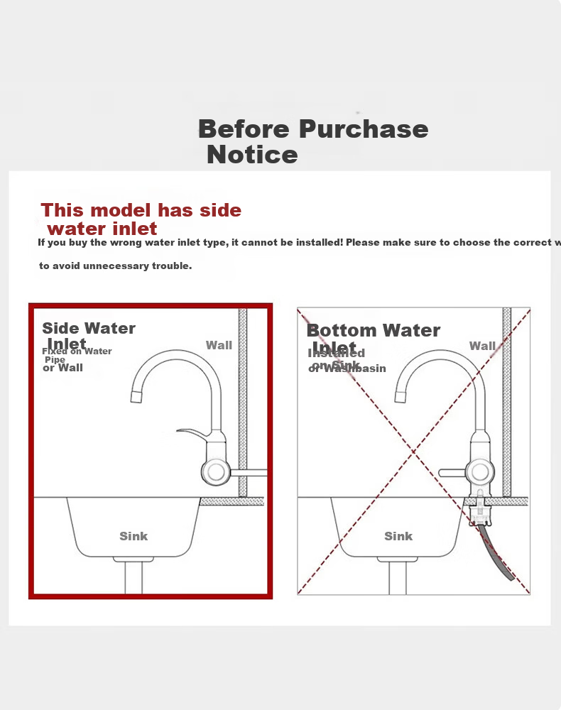MeiLing Electric Instant Hot Water Faucet Side Inlet Electric Water Heater Hot Water Boiler Fast Heating Kitchen Small Water Heater Dual Use Hot and Cold Home Faucet MF-D303 White Model 3