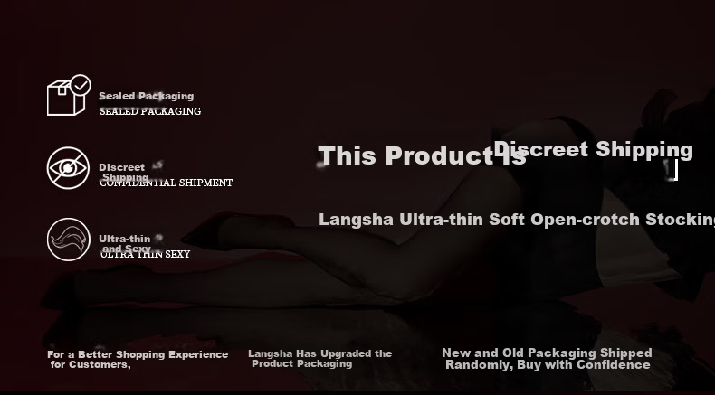 LangSha Women's Open Crotch Pantyhose Gift Sexy Lingerie Anti-Snag Long Leg Nude Stockings New Year Costume 1