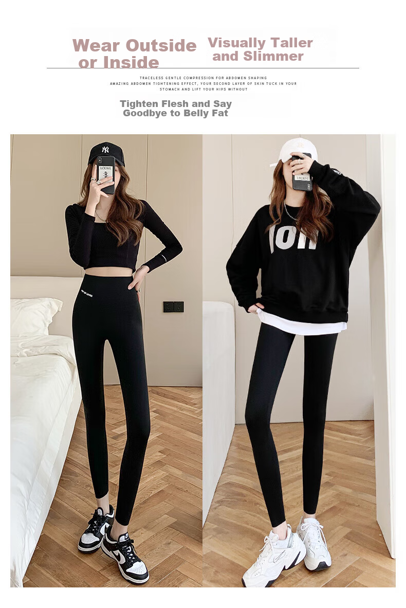 LangSha Women's Shark Pants Spring 9/10 Length Slim Fit Fitness Yoga Sports Leggings 2025 New Tight Bottoms 4