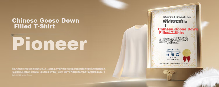 Thumb White Small T [Machine Washable Water-Repellent Goose Down T] Autumn Winter Men's and Women's Down Warm T-Shirt Base Layer Men's Bright White L 1
