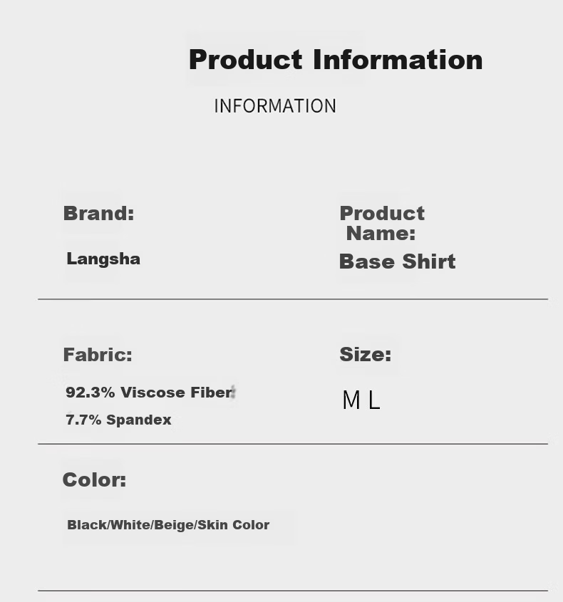 LangSha Round Neck Base Layer for Women, Fall/Winter 2025 New Thickened Ribbed Fleece, 7A Antibacterial Anti-Mite Long Sleeve Slim-Fit Inner Top 8