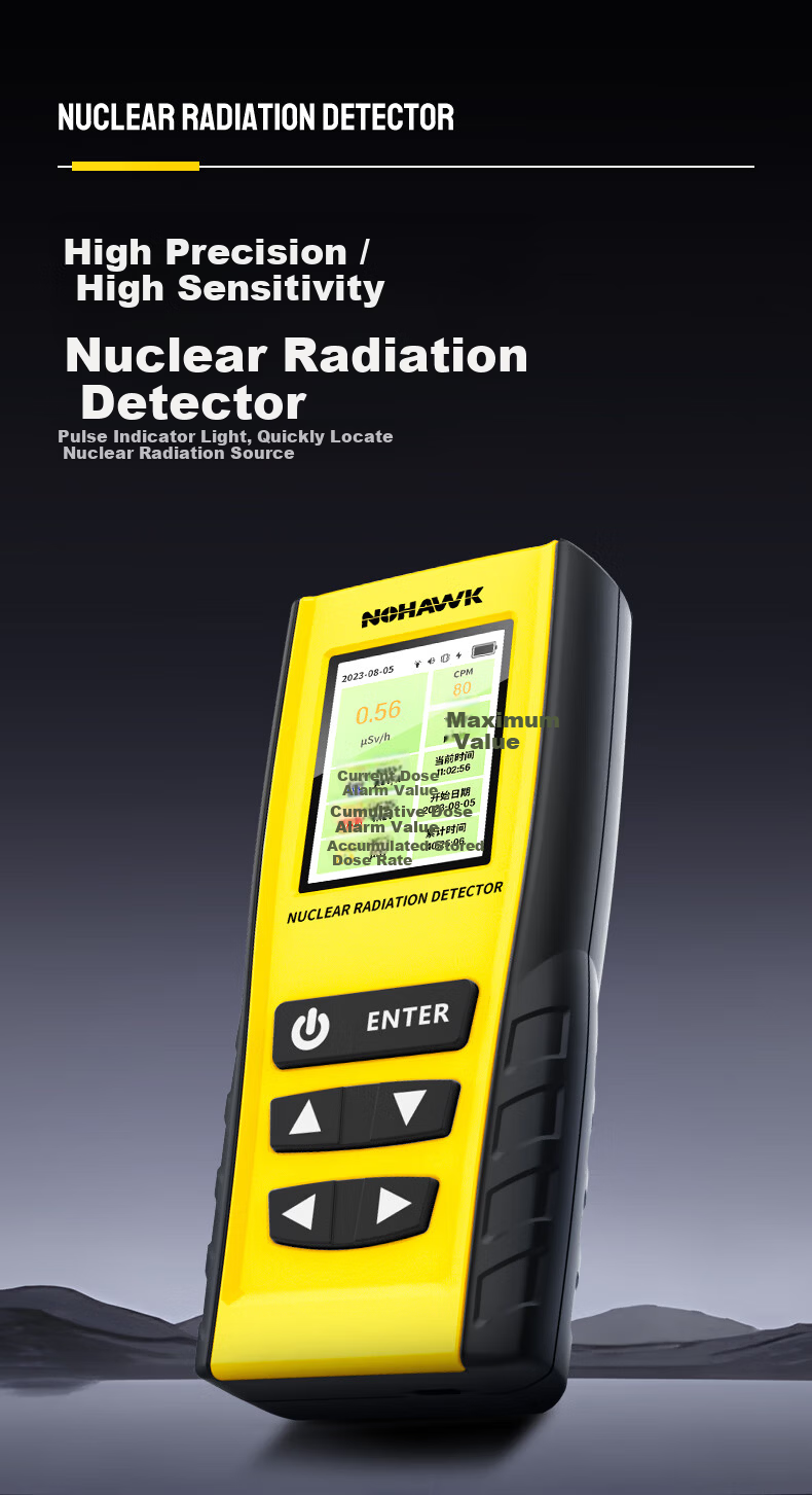 Nohawk Professional Home Use Marble Radiation Detector Medical Alert Geiger Counter 2