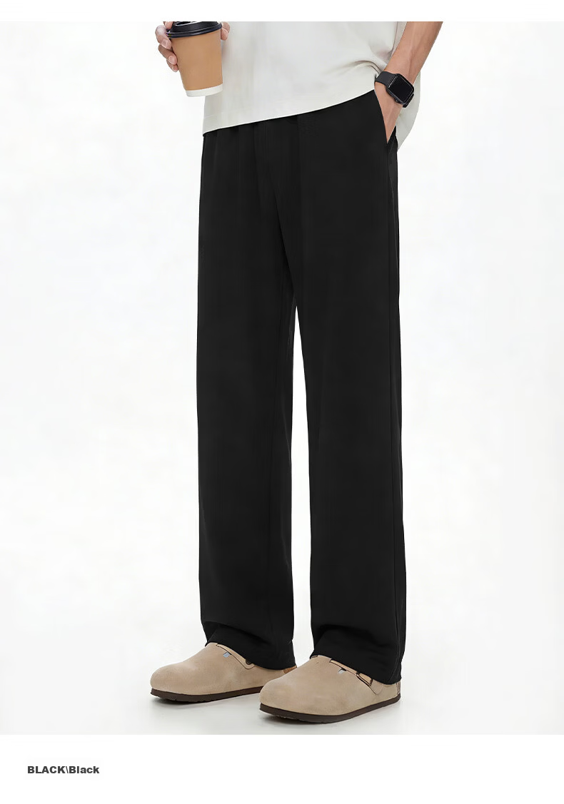 Baleno Men's Cooling Casual Pants 2026 Summer New Sun Protection Ice Silk Thin Breathable Wide-Leg Straight Pants 15