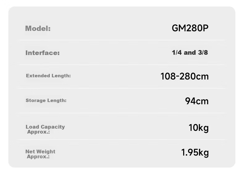 AMBITFUL ZhiJie Purple Green GM280P Portable 2.8m Pneumatic Light Stand 1/4 Inch Interface Photography Flashlight Tripod Heavy-Duty Universal 12