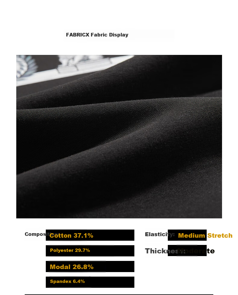 CABBEEN 320G Comfortable Air Layer Sweatshirt with Fortune Stone Lion and Logo Design Autumn Long Sleeve Sweatshirt 6