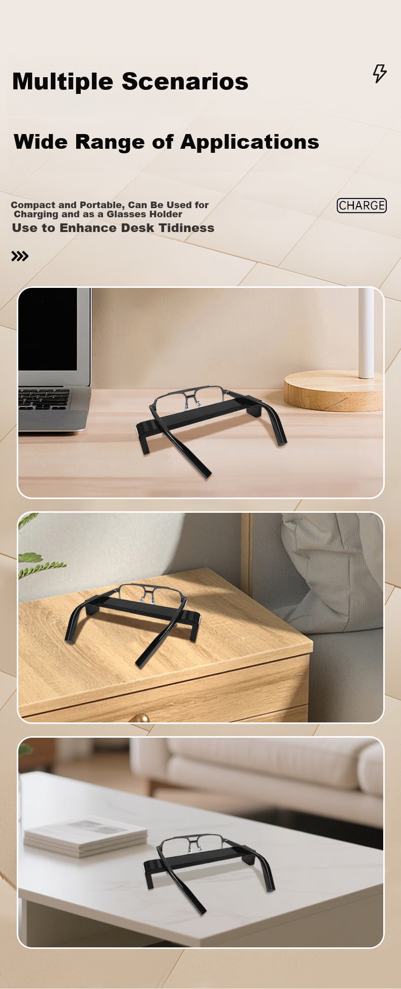 Trendsetter Charging Cable Base Stand for Xiaomi Smart Glasses MIJIA Yuexiang Edition Magnetic Charging Dock Accessory 9