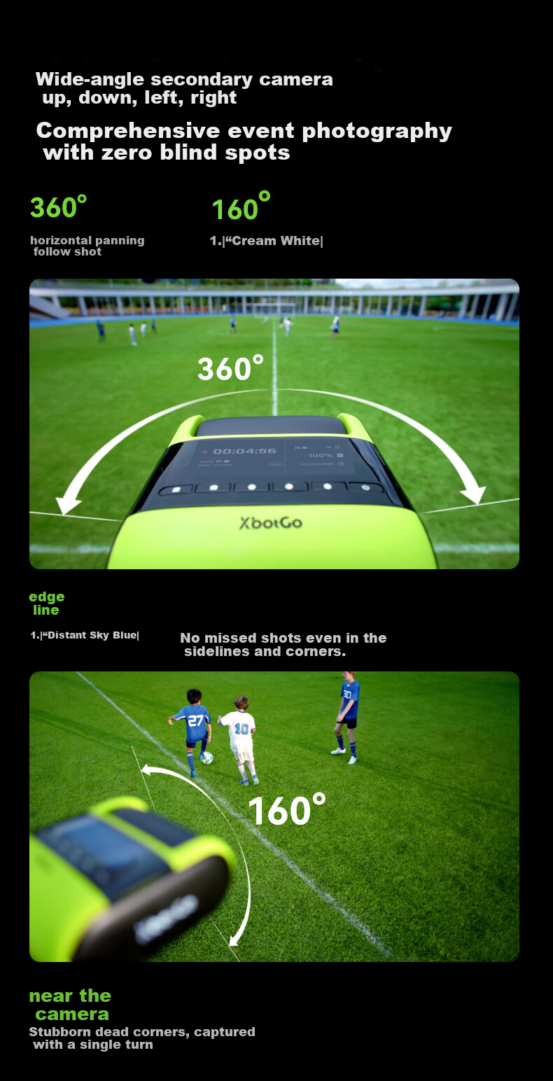 XBOT GO Falcon Court Camera Falcon Event-Grade AI Auto-Tracking Camera Professional Live Recording Device for Soccer and Basketball Training - Green 8