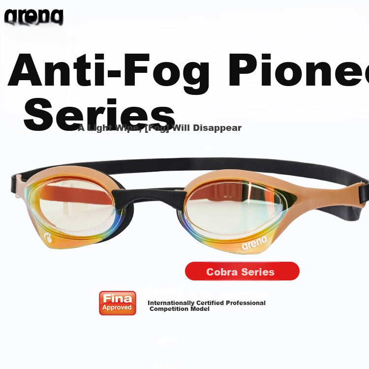 Arena Cobra Racing Swim Goggles Imported Anti-Fog Waterproof HD Coated Professional Training Swimming Federation Certified