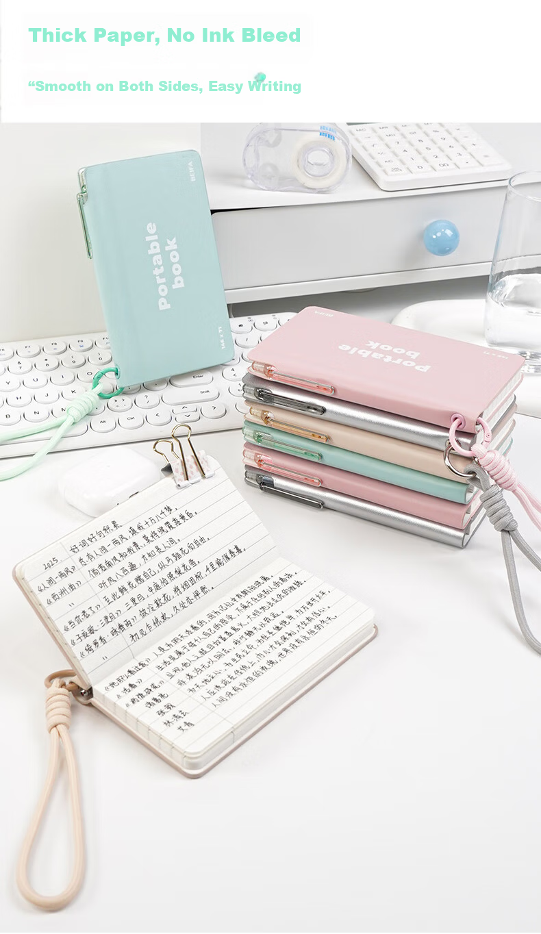 BEIFA Portable Sheep Leather Notebook Space Silver 10