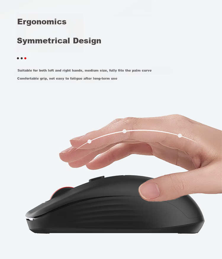 ThinkPlus Wireless Keyboard And Mouse Combo, Full-Size Keyboard, Classic Think Red Dot, Business Office, KM125 Pro 9