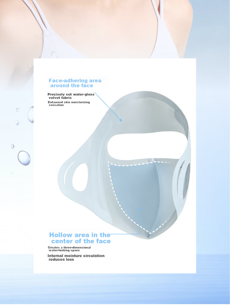 Beneunder Skin Barrier Protective Sunscreen Mask Face Shield Spring Summer Soothing Sensitive Skin Medical Breathable Anti-Dryness Deodorizing Blue 37