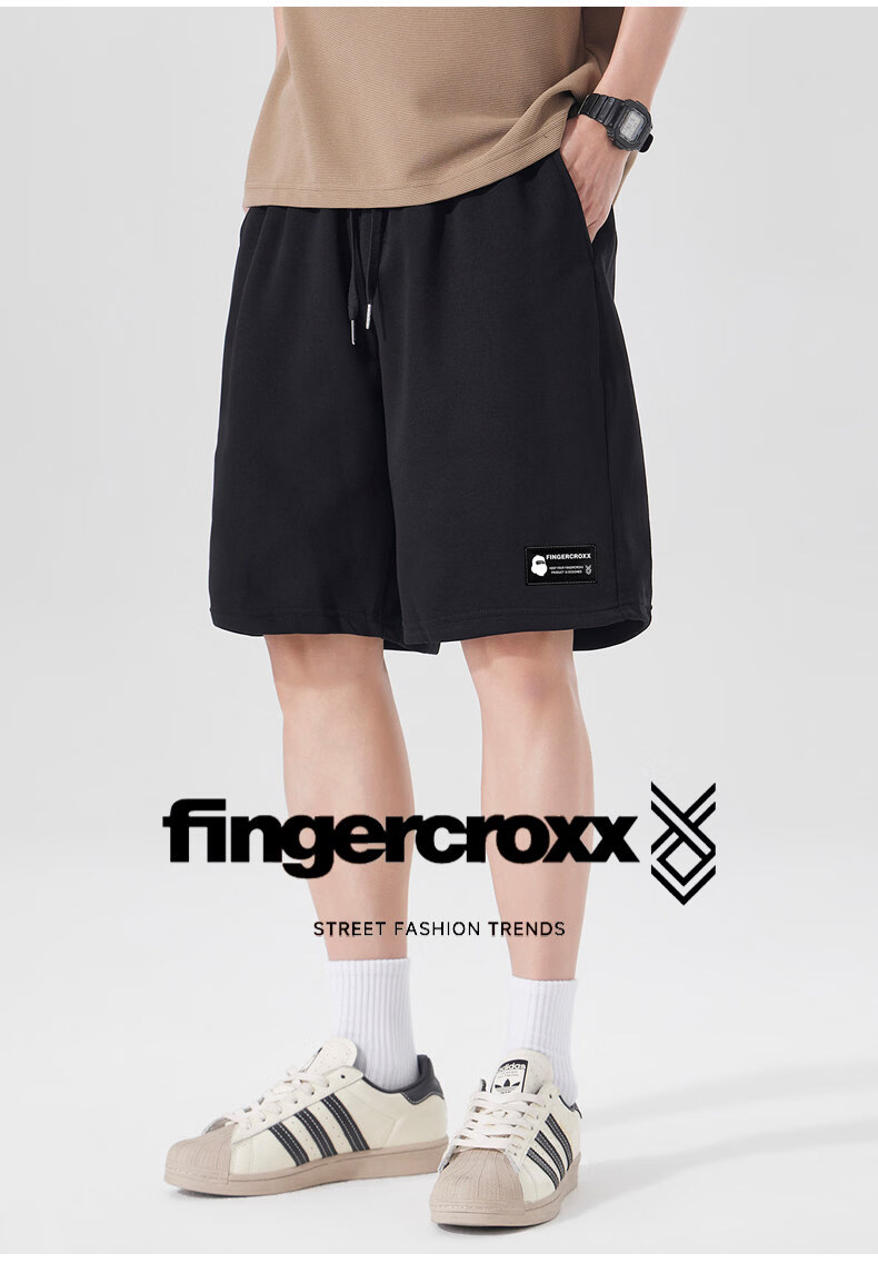 Fingercroxx IT American Style Casual Men's Summer Lightweight Breathable Loose Fit Five-Point Straight Woven Shorts Khaki 3XL 3