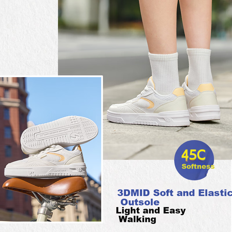 361° Women's Sports Shoes Soda 3 Spring Summer Breathable Retro Thick Sole Casual Sneakers 682616619-4
