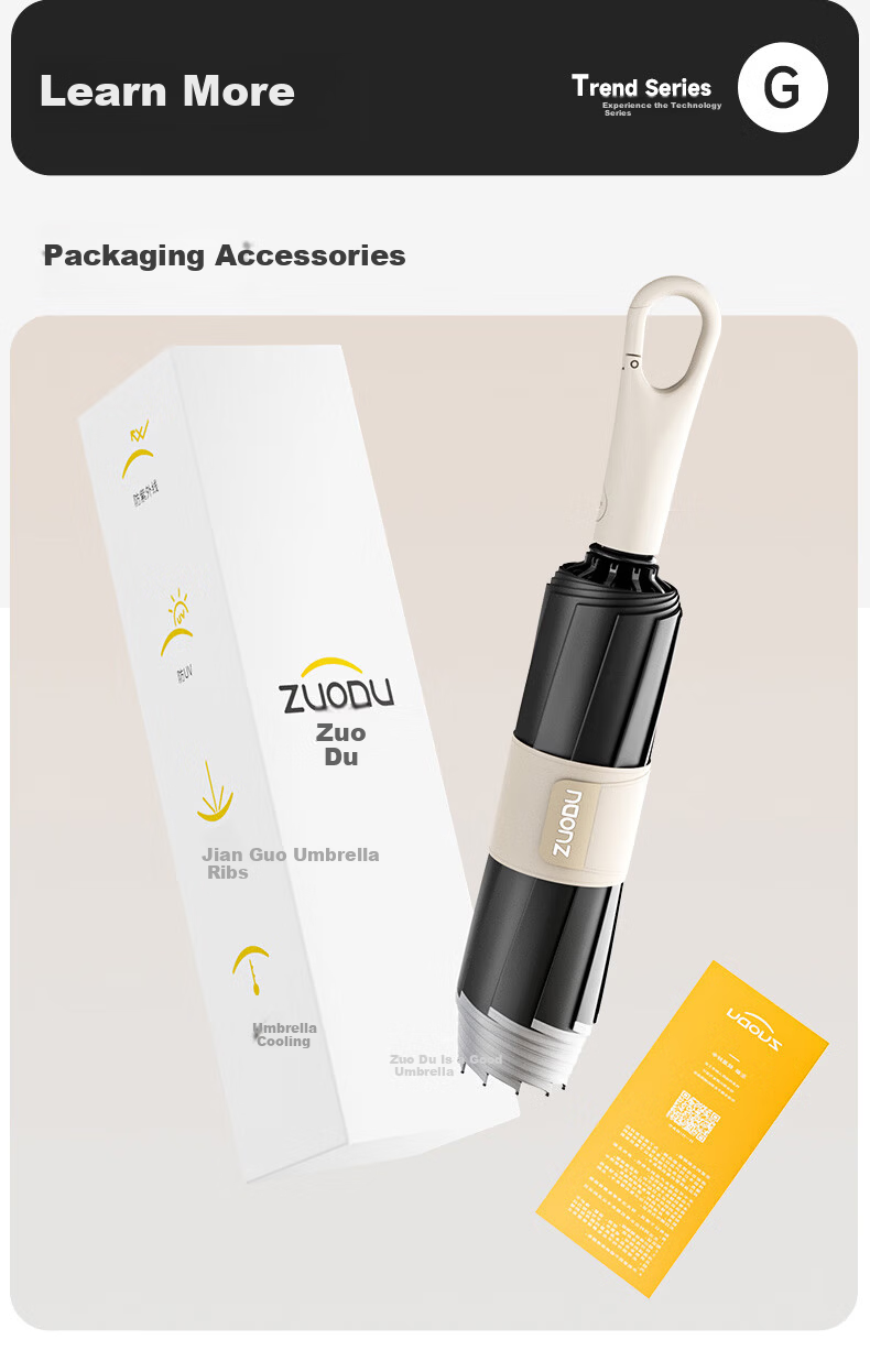 ZUODU Automatic Large Reinforced Thickened Men's and Women's Black Coating Reverse Umbrella with Ring Buckle for Students 21