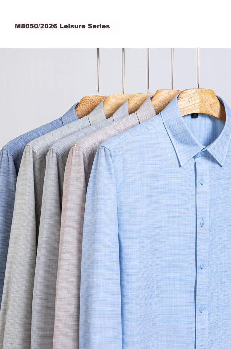 FIRS Linen Blend Long Sleeve Shirt Men New Casual Breathable Textured Cotton Linen Antibacterial Shirt 1