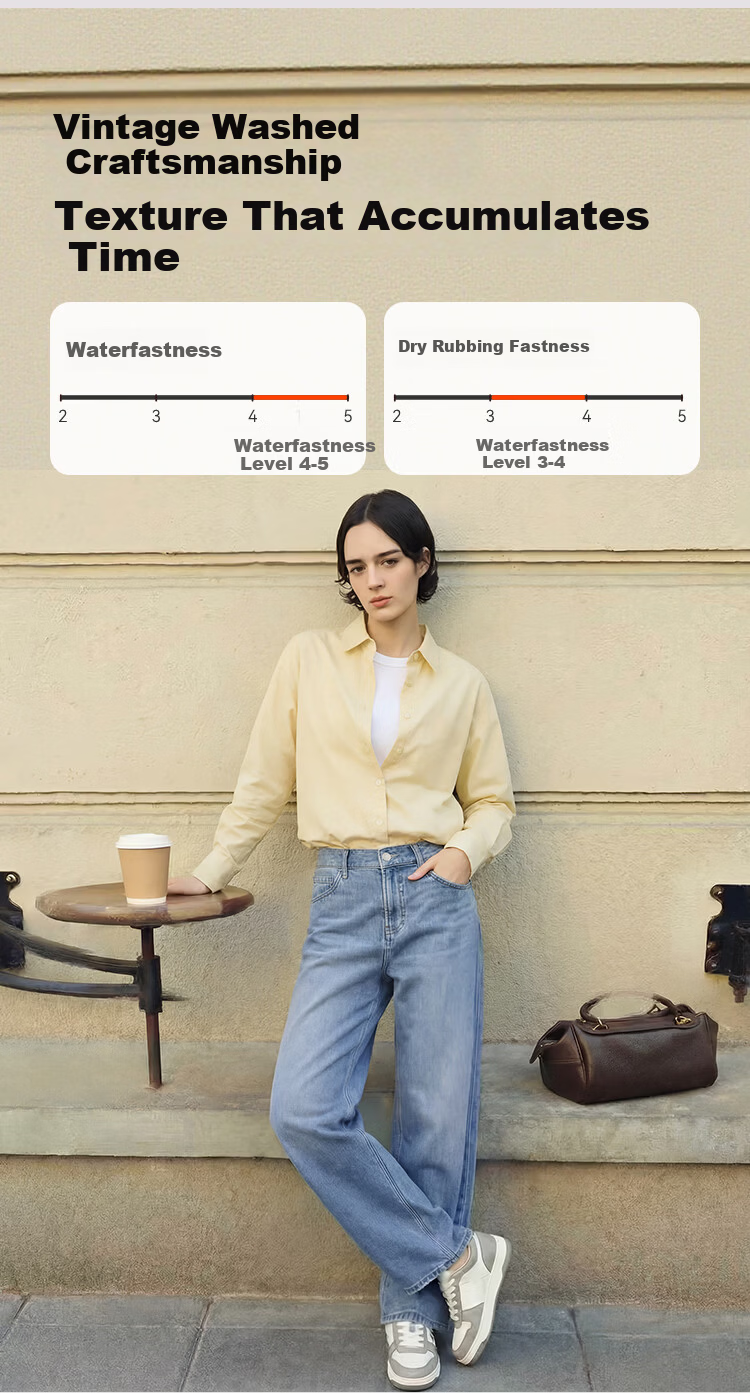 JD Jingzao Tencel Curved Blade Women's Jeans Straight Casual Pants 2026 New Spring Autumn Light Blue 27 9