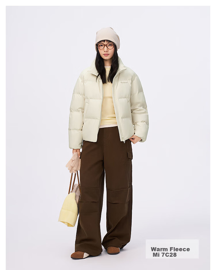 BOSIDENG Women's Off-Season 90% Down Thickened Stand Collar Slim Short Casual Warm Jacket Winter 13