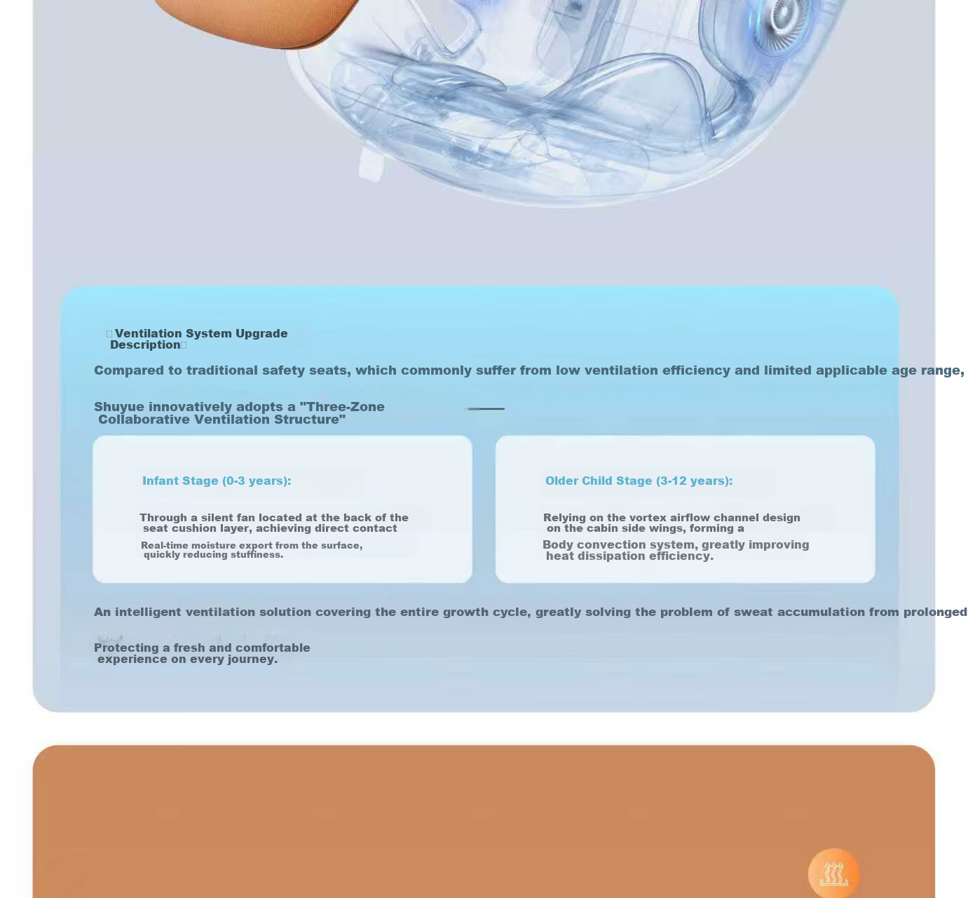 Chuyingbei Child Safety Car Seat for 0-7-12 Years Old Baby, Infant Car Seat with Recline, Smart Ventilation and Heating 13