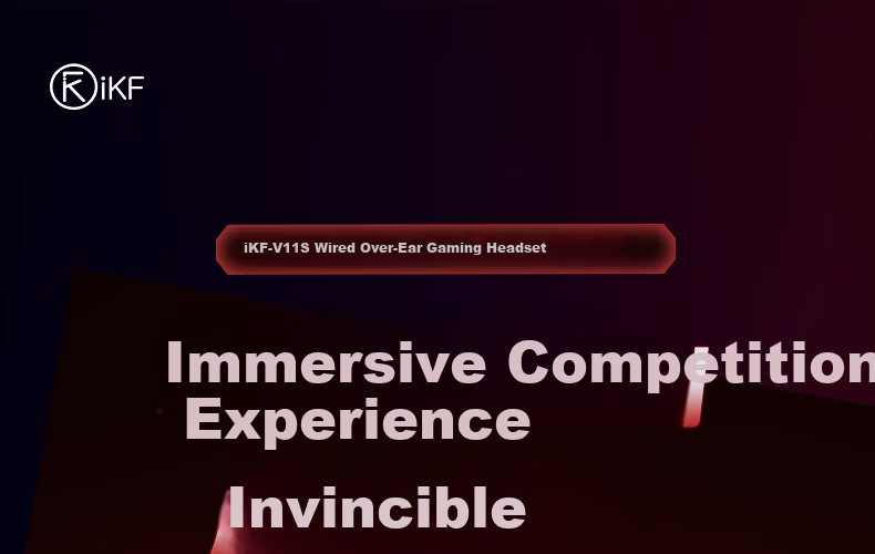 IKF V11 S [3.5mm Version] Gaming Headset Wired Over-Ear Esports Headphones 7.1 Surround Sound FPS Positional Audio Valorant Delta Smoke Gray 1