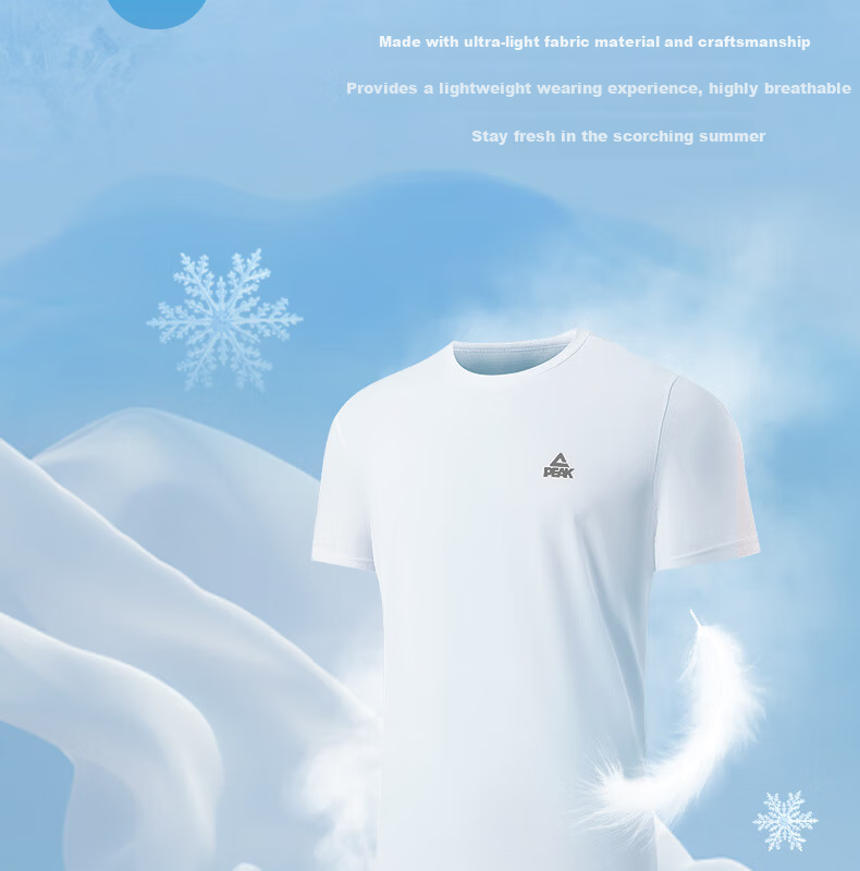 Peak Men's Summer Short Sleeve Quick-Dry Breathable Sports Loose Running Base T-Shirt DF652471 33