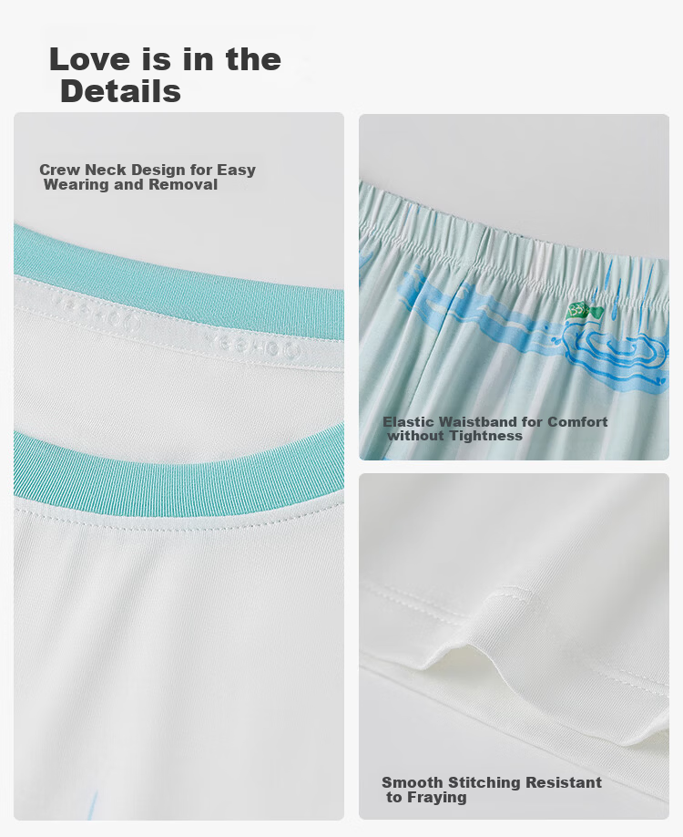 Ying's [Modal Acetate] Boys' Long Sleeve Children's Pajamas Homewear Spring Summer Sweat-Wicking Class A Youth 13