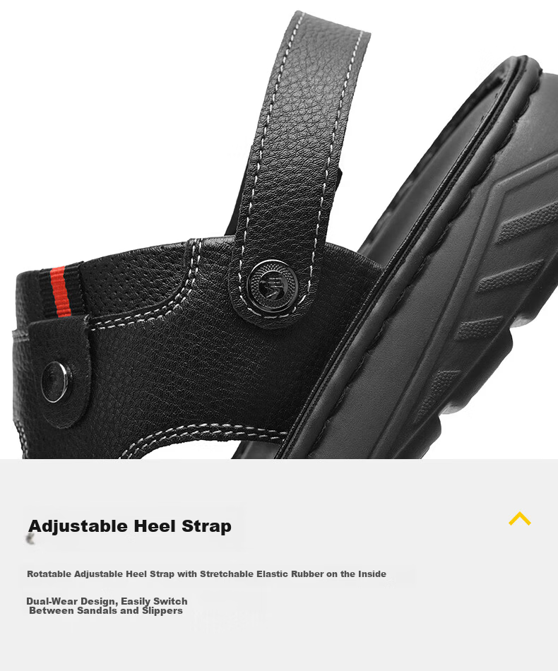 HLA Sandals, Outdoor Beach Men's Casual Slippers HAALXM2EBH149, Black, Size 39 14