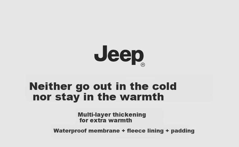 JEEP Men's Winter Ski Gloves Thickened Fleece Warm Waterproof Touchscreen Windproof Gloves Black 4