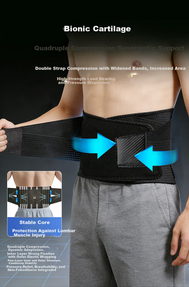 Keep Lumbar Support Belt [Ten Supports] Warm Waist Brace for Lumbar Disc Herniation, Prolonged Sitting, Lumbar Muscle Strain, Fitness Support, Waist Trainer for Men and Women 5
