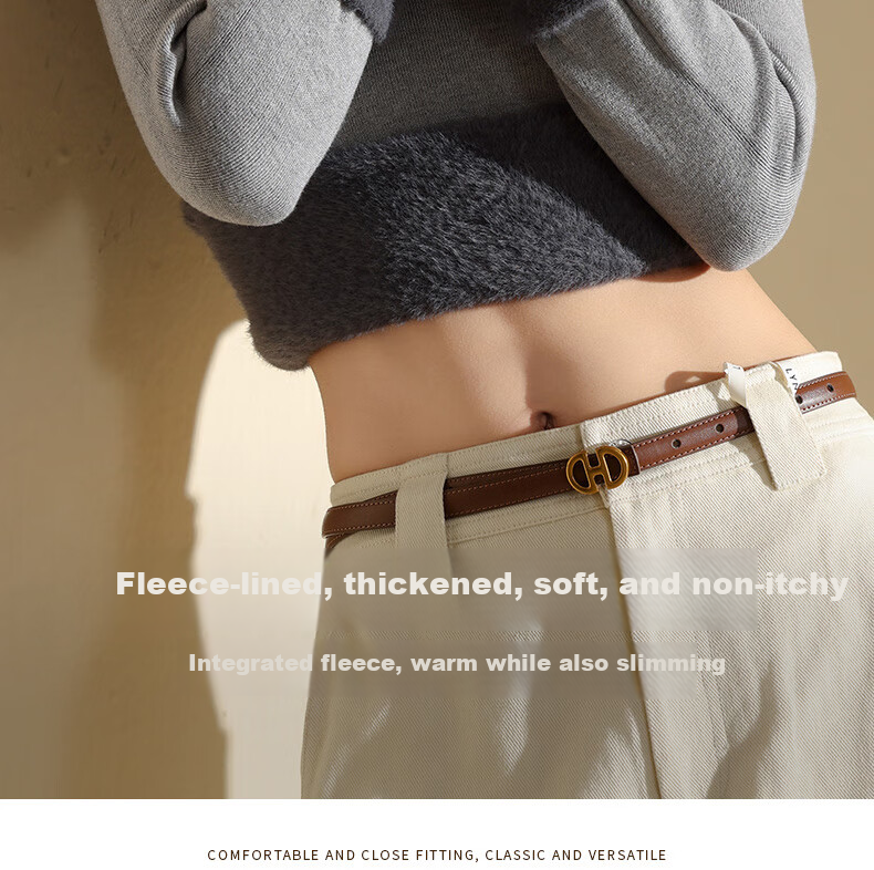 Miiow Women's Fleece-Lined Knitted Sweater Thickened Half Turtleneck Base Layer Integrated Fleece Knit Top 4