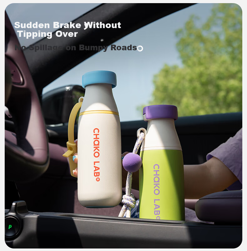 Chakolab Straw Children's Insulated Cup, Dual-Use Cup for Students, Portable Large Capacity, Stylish Office Cold Drink Cup, Milk Bottle 23