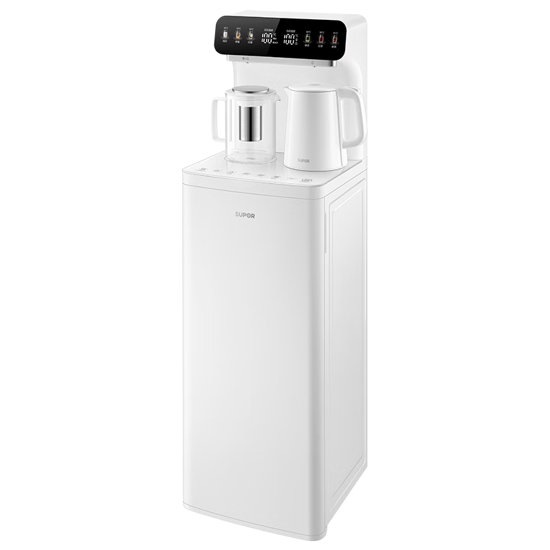 Supor Titanium Spring Ice Tea Bar Machine Home High-End Living Room 2026 New Model Bottom Water Bucket Titanium Anti-Overflow Drinking Water Machine Intelligent Cooling Integrated Tea Bar SW-CBJ66B