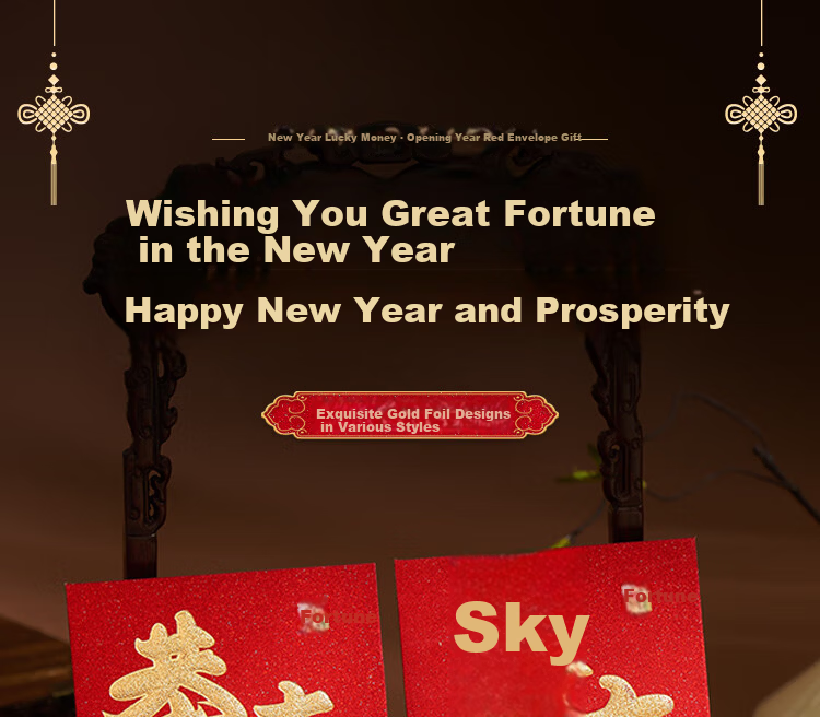 Oliwen Red Envelopes Wedding Year of the Horse Spring Festival New Year Creative Red Packets Lucky Money Birthday Thousand Yuan High-End Matte Red Envelope Bags Chinese Style Forbidden City Bamboo Red 1