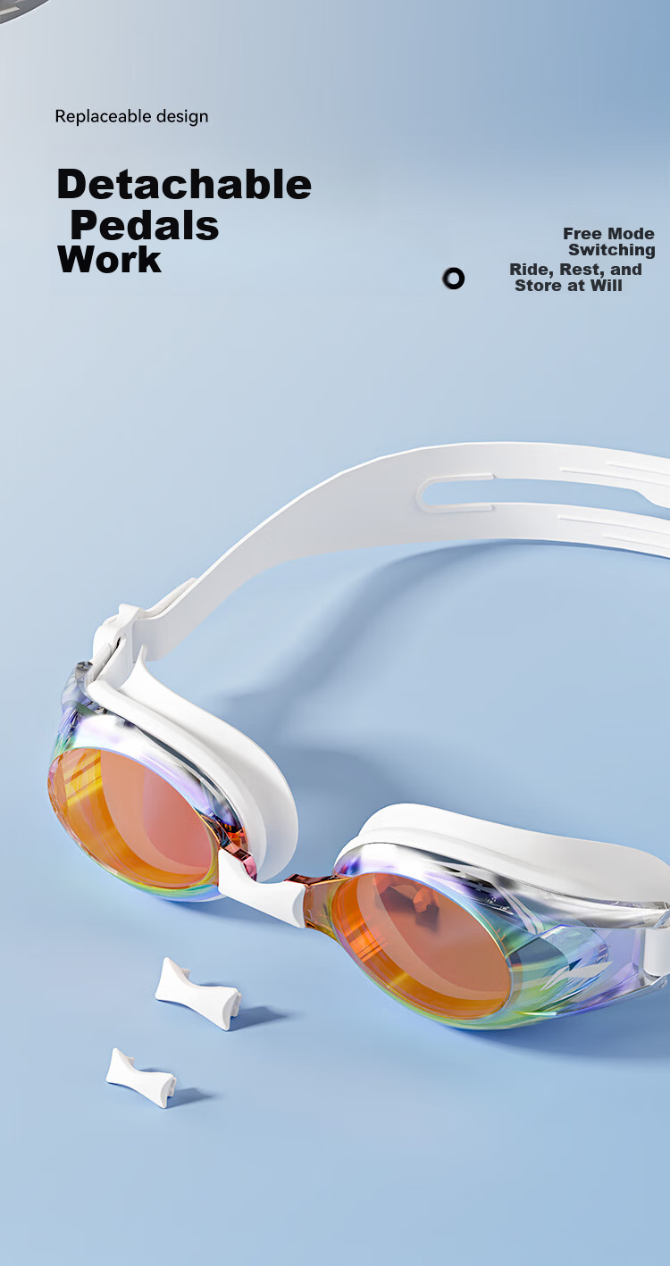 LI-NING 2025 New Waterproof Anti-Fog Men's HD Swimming Goggles Professional Training Women's Swim Glasses 3