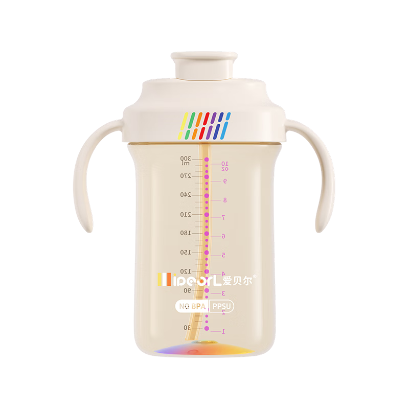 Aibeier Children's Water Bottle Baby Milk Cup Straw Bottle 6 Months-3 Years Training Cup Straw Cup Kindergarten