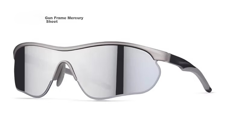 Boshide Cycling Glasses Mountain Climbing Sunglasses Protective Ski Goggles Outdoor Windproof UV Protection Gunmetal Frame White Silver Lens 27