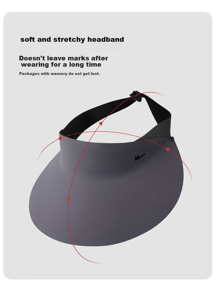 Huili Sun Protection Hat, Sun Visor, Women's UV-Resistant Cap, 2026 New Style, Face-Slimming, Seamless, Wide-Brimmed, Egg-Shaped Topless Hat 7