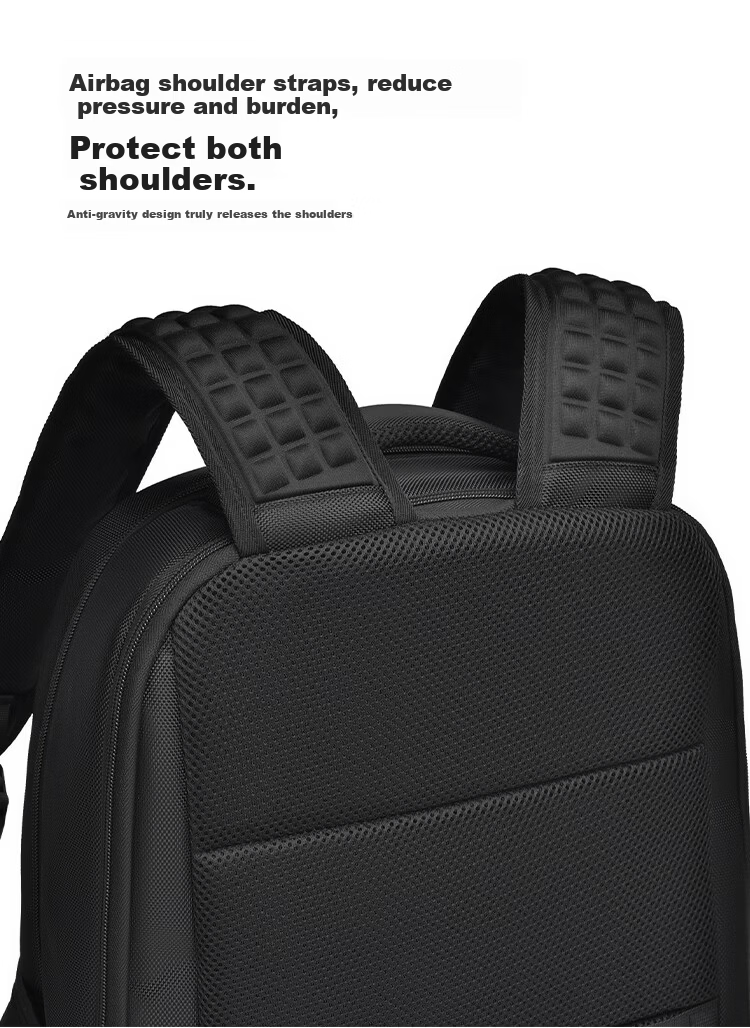 BRINCH Laptop Backpack Men's 17.3 Inch Shockproof Business Travel High Capacity Notebook Bag 8