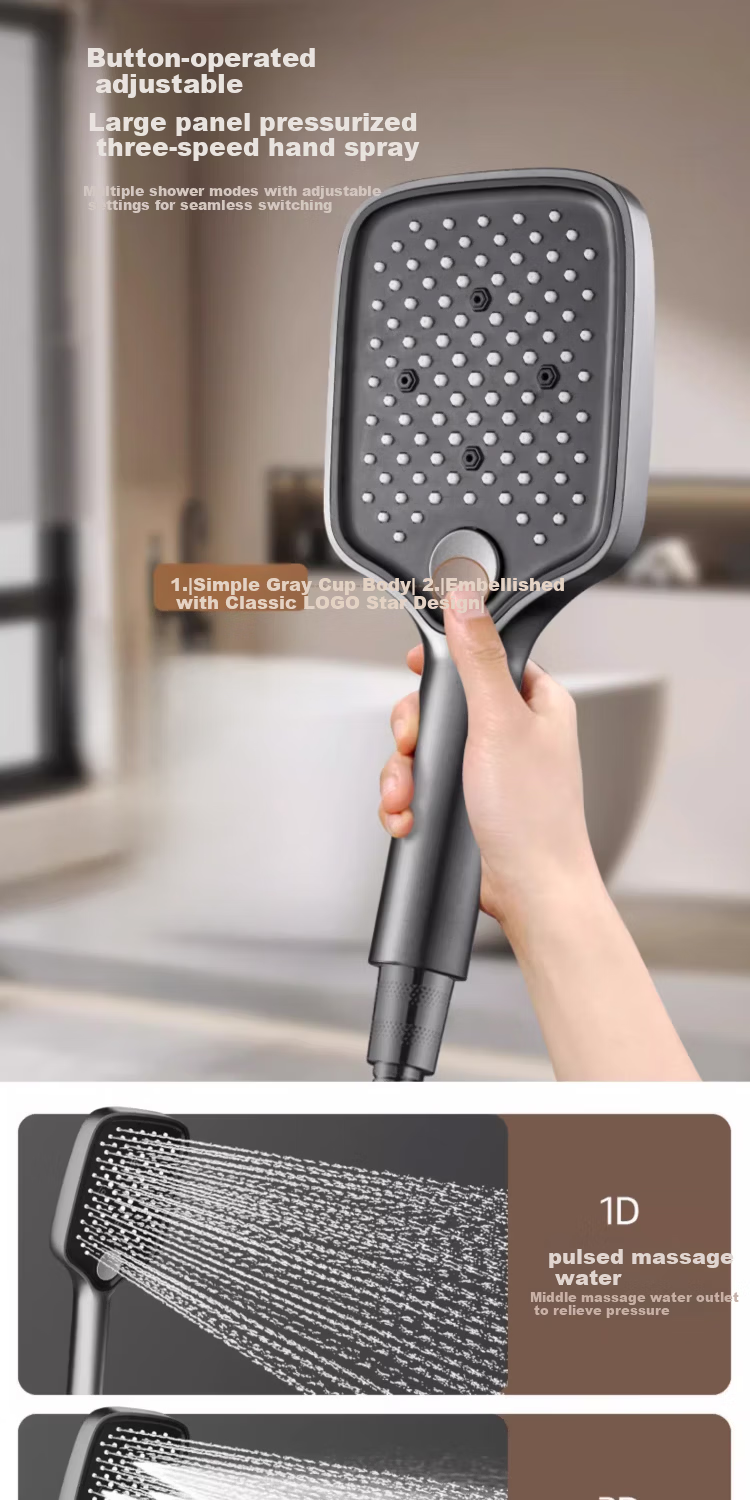 ILeddog [Germany] All-Copper Body Shower Set, Pressure-Boosting Overhead Adjustable Shower Head, Snowflake Spray Showerhead 10