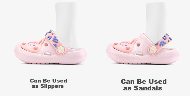 BALABALA Kids Slippers Girls Summer Cartoon Indoor Hole Shoes Cute Breathable Soft Sole Boys Beach Sandals 9