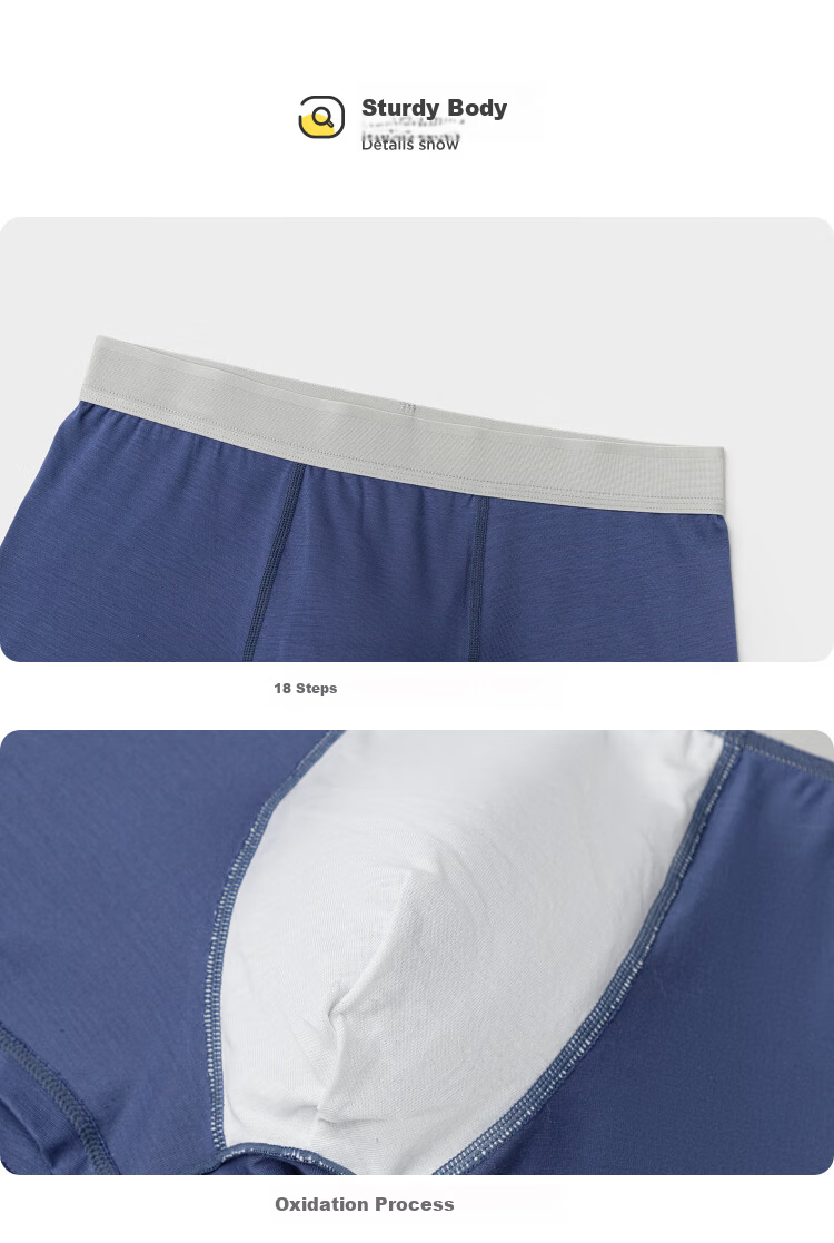 Balabala Boys Cotton Boxer Briefs Mid to Large Kids Adult Dad Style Skin-Friendly Trunks 3-Pack 209925170115 4