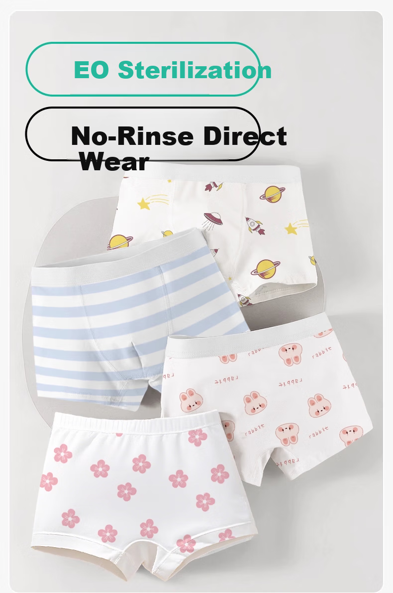 Chuyisheng Disposable Cotton Children's Girls Sterilized Travel Wash-Free Daily Use Shorts Kids Triangle Underwear Large Size 4