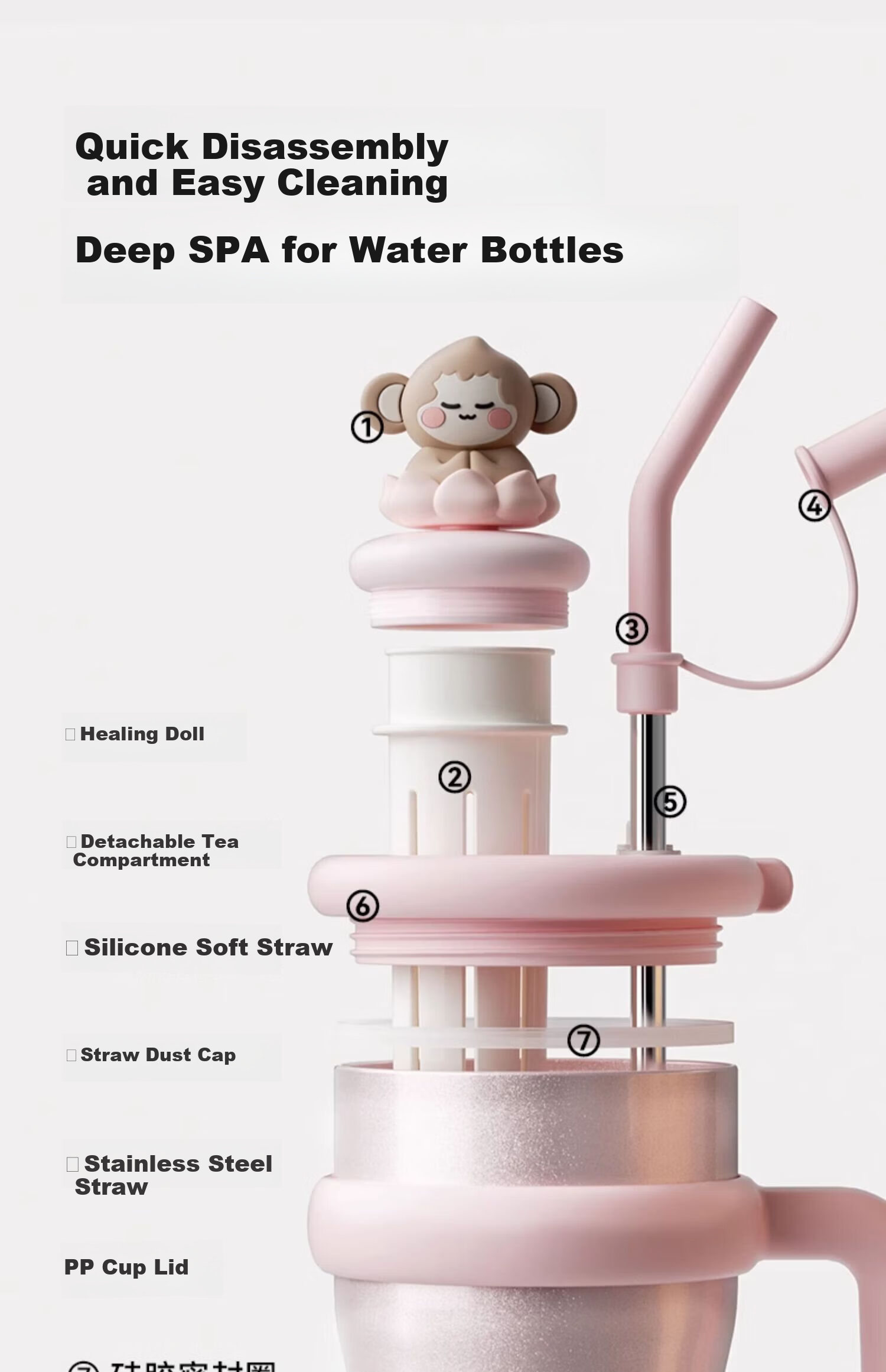 COSTA Giant Large Capacity Stainless Steel Insulated Straw Water Bottle for Men and Women Office Student DIY Holiday Gift 14