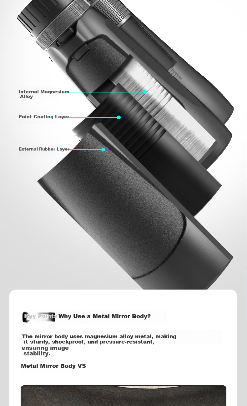 Leaysoo Explorer 10X50ED High-Definition High-Magnification Nitrogen-Filled Waterproof Binoculars with Wide-Angle Lens for Professional Use And Mobile Phone Viewing 13