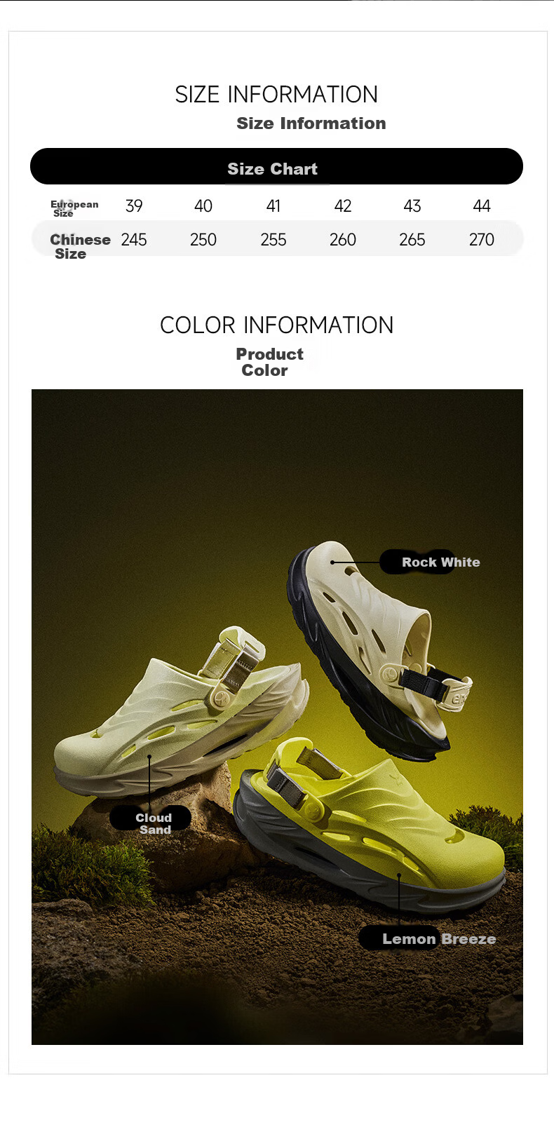 ENBO Thick Sole Hollow Breathable Hole Shoes Comfortable Men's Closed Toe Casual Versatile Beach Shoes Cloud Sand 41 (255mm) 7