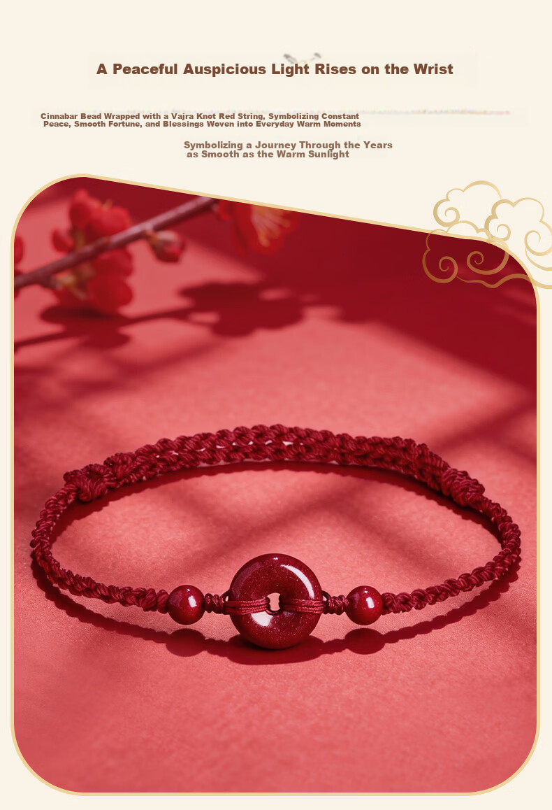 Benmingtang Year of the Horse Red String Bracelet for Women with Safety Buckle and Natural Cinnabar Beads Birthday Gift for Girlfriend Wife 3