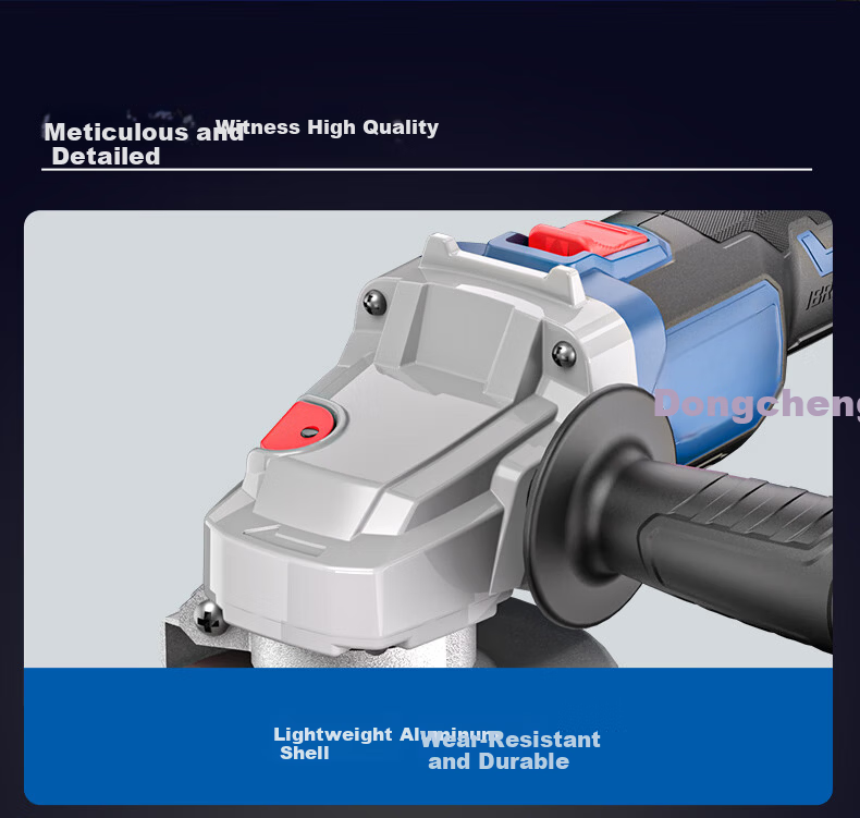 Dongcheng 20V Brushless Cordless Angle Grinder Lithium Battery Cutting Machine 630W Max Power DCSM03-100D 13