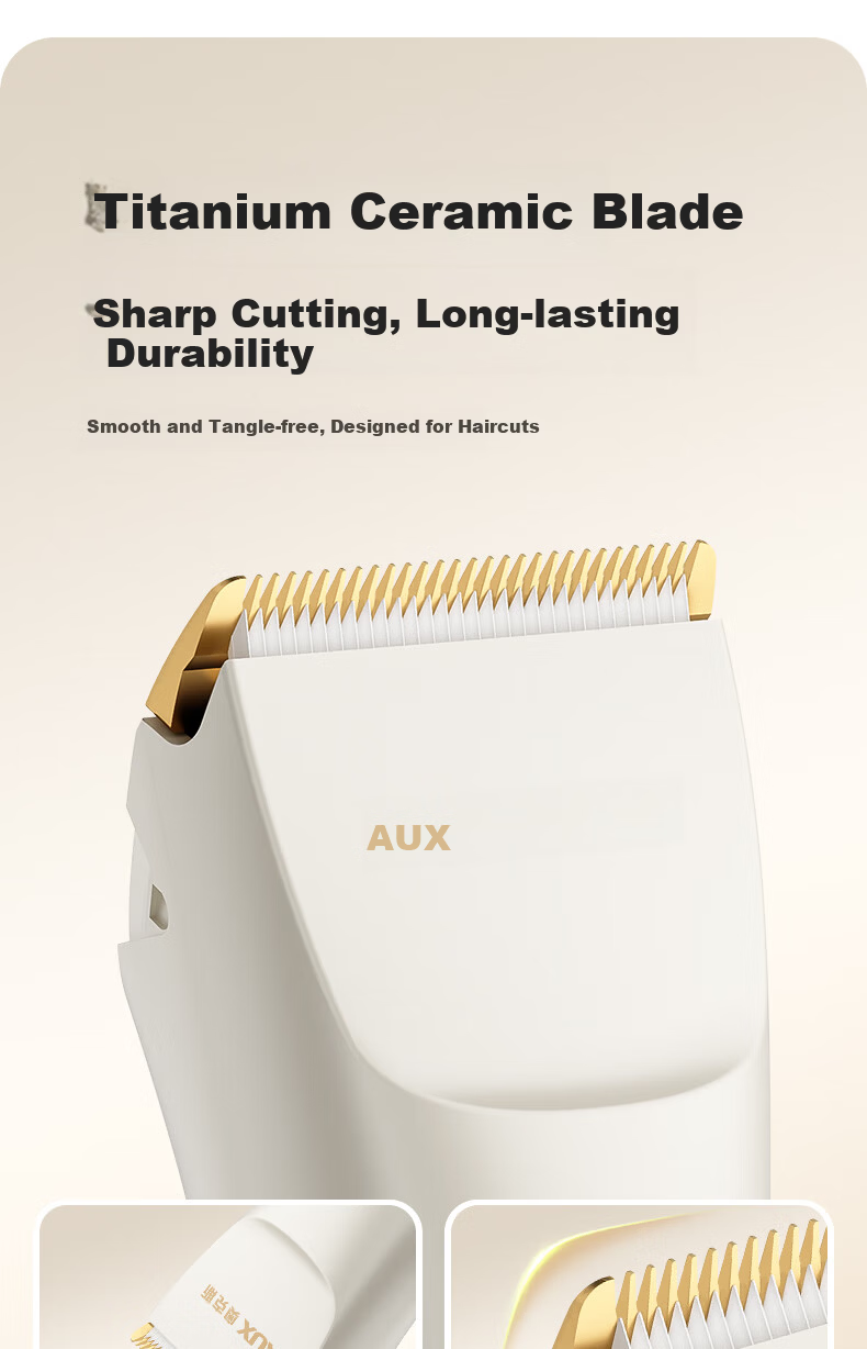 AUX Electric Hair Clipper Adult Electric Hair Trimmer Baby Haircutting Machine Home Children's Haircut Razor Gift 12