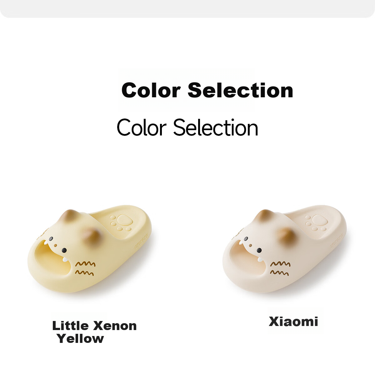Chikoku Cute Cartoon Cat Paw Slippers Women's Summer New Thick Sole Home Non-Slip EVA Couple Sandals Men's Summer 27